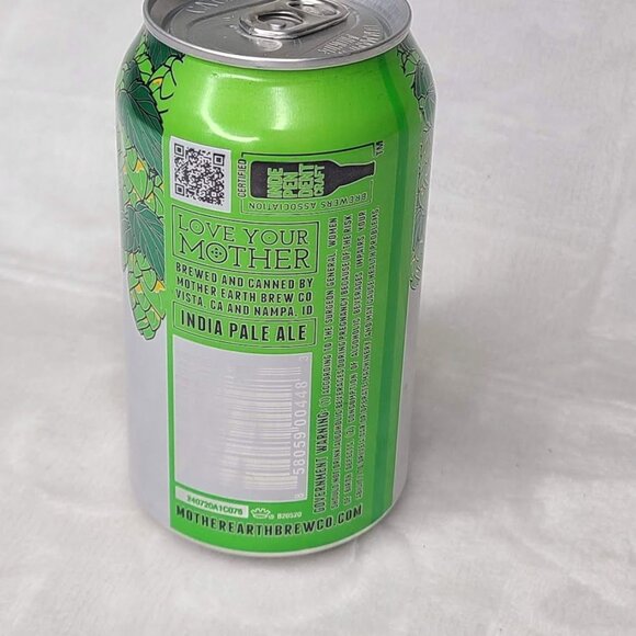 Mother Earth Brew CO Boo Koo IPA Empty Beer Can Bottom Opened 12oz - Picture 5 of 8